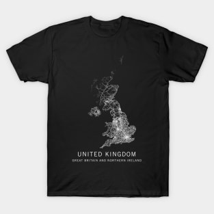 United Kingdom Road Map T-Shirt